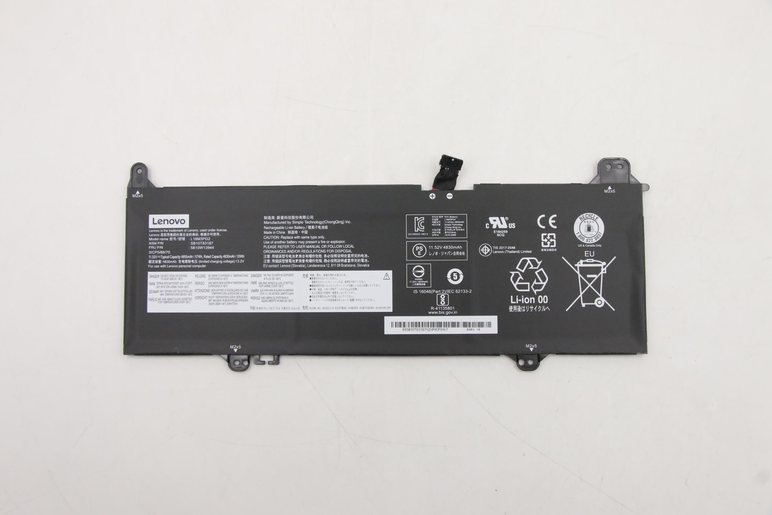 Bateria Original Lenovo 14W LAPTOP 81MQ - L18M3PG2 - SB10T83187