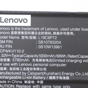 Bateria Original Lenovo - L19C6P72 - SB10T83204