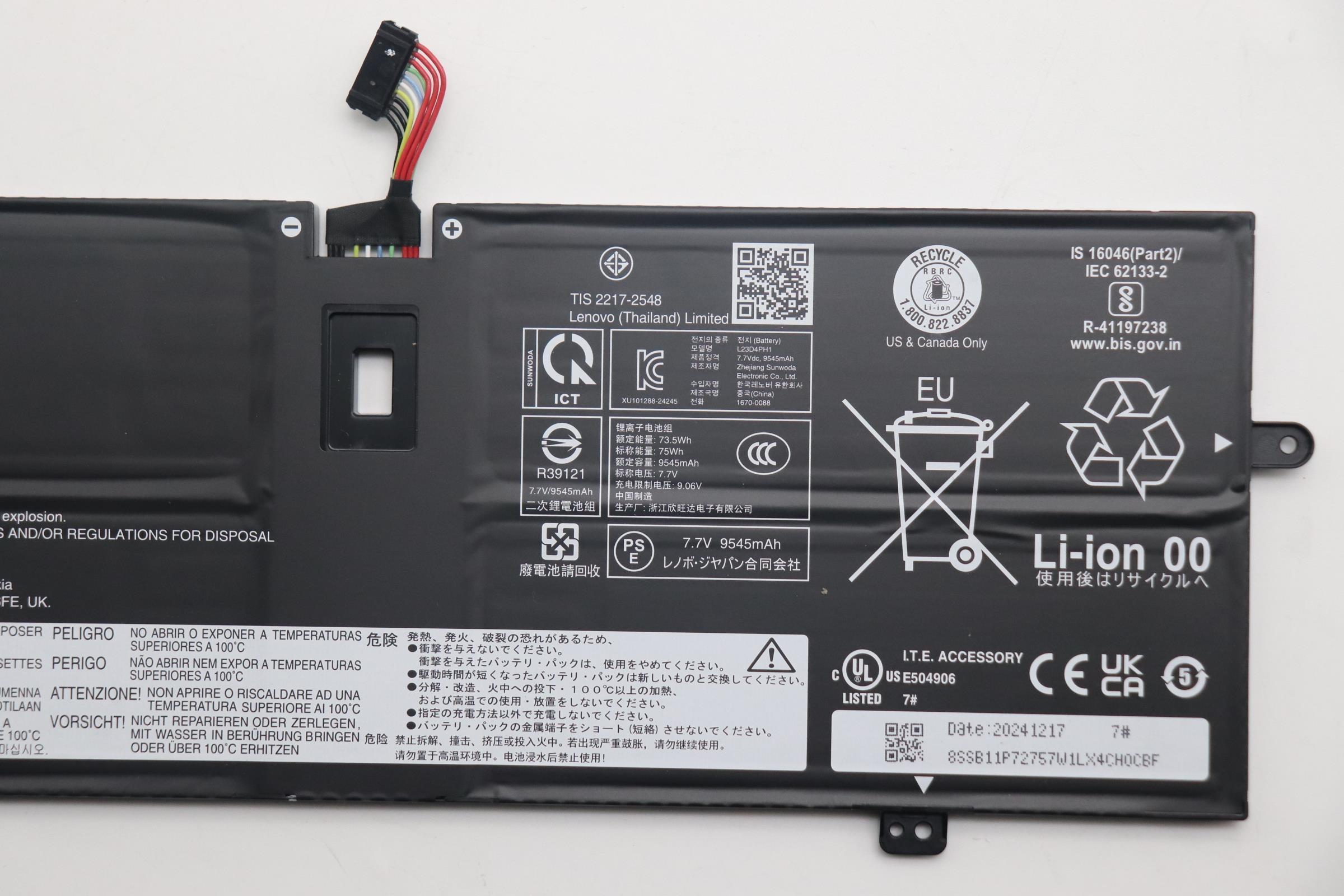 Bateria Lenovo Original L23D4PH1, 75Wh, 7.7V_3