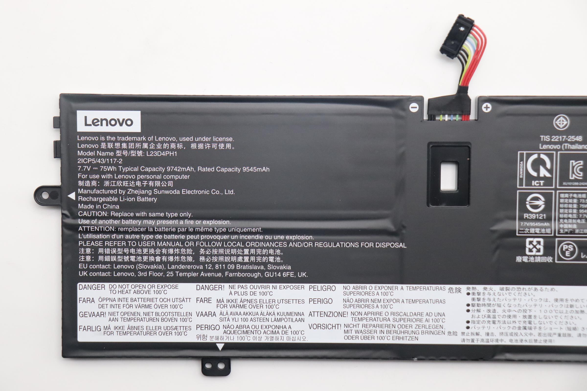 Bateria Lenovo Original L23D4PH1, 75Wh, 7.7V_4