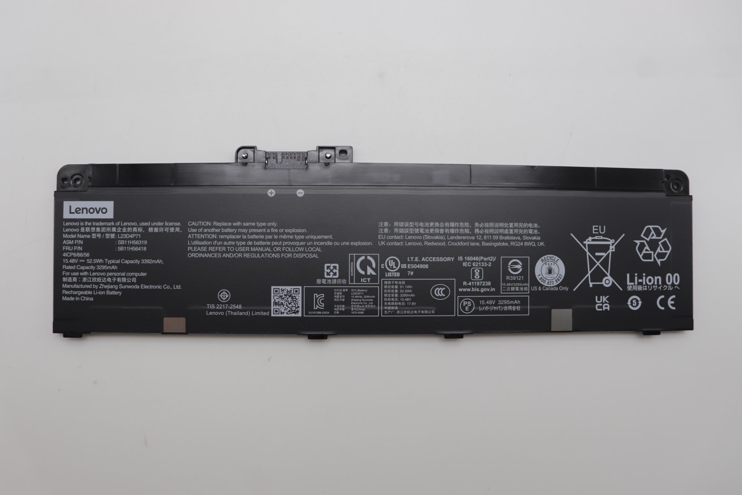 Bateria Lenovo Original L23D4P71, 52.5Wh, 15.48V