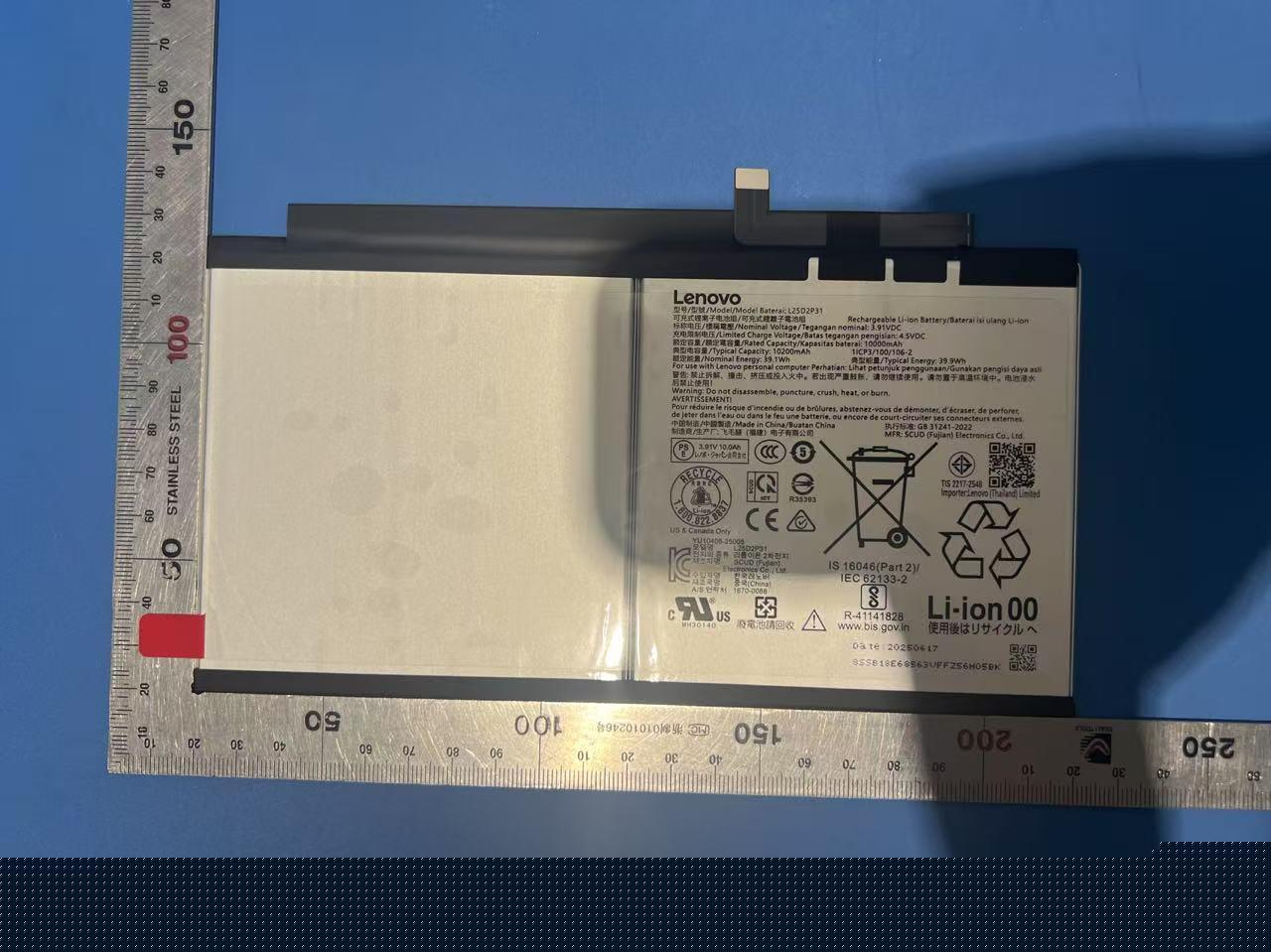 Bateria Lenovo Original L25D2P31, 39.9Wh, 3.91V - Imagen 6