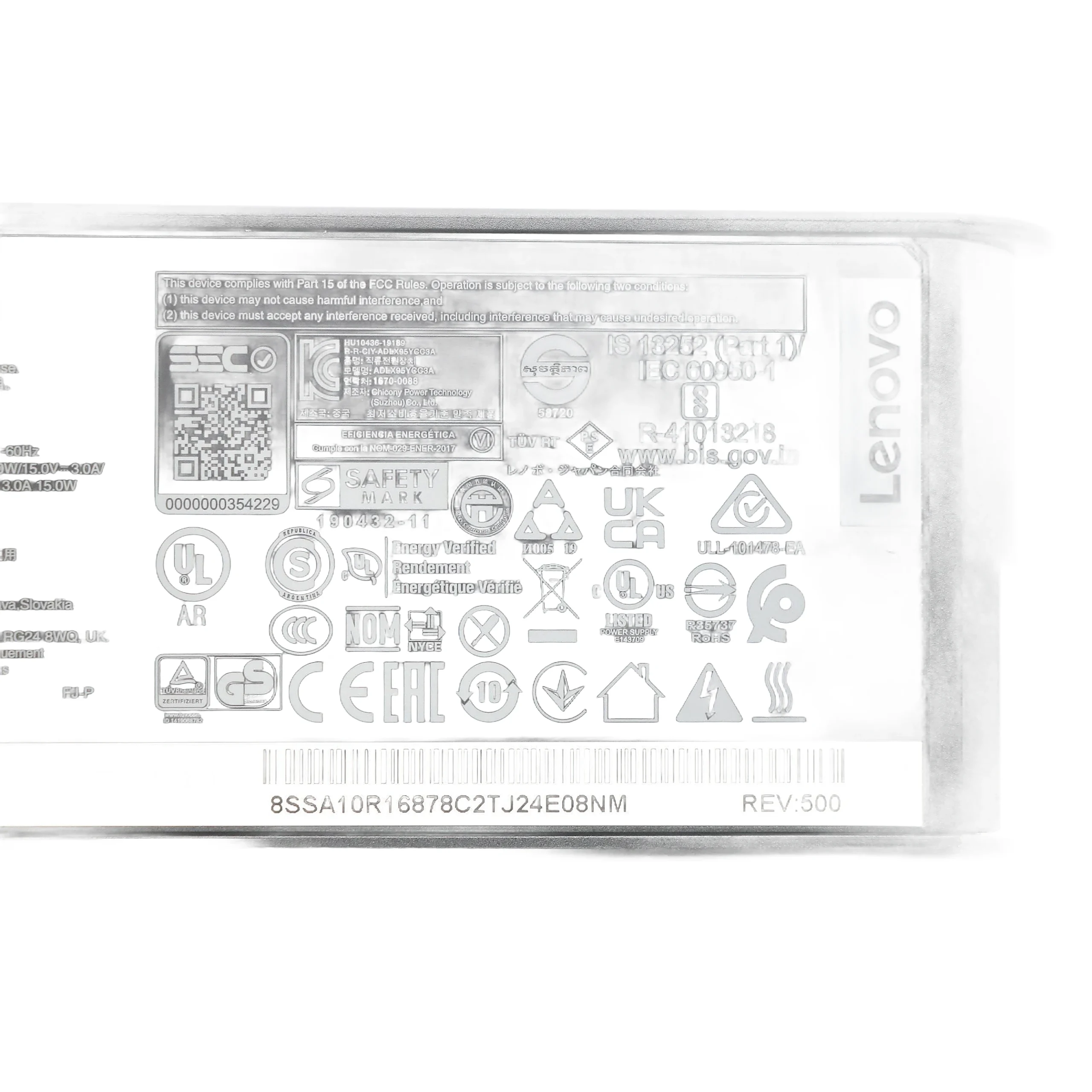 Cargador Lenovo Original ADLX95YCC3A, 95W, 20V, 4.75A - Imagen 6