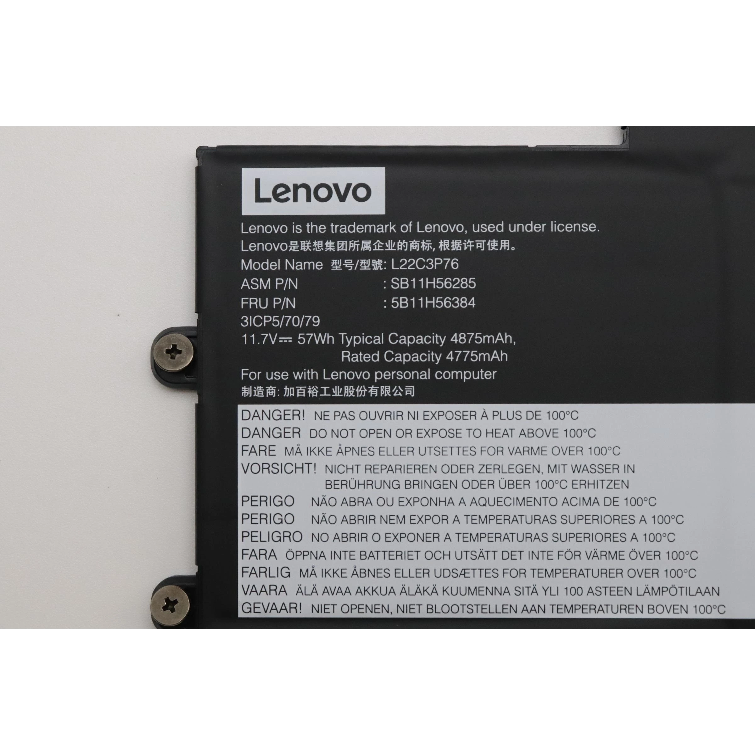 Bateria Lenovo Original L22C3P76, 57Wh, 11.7V - Imagen 5