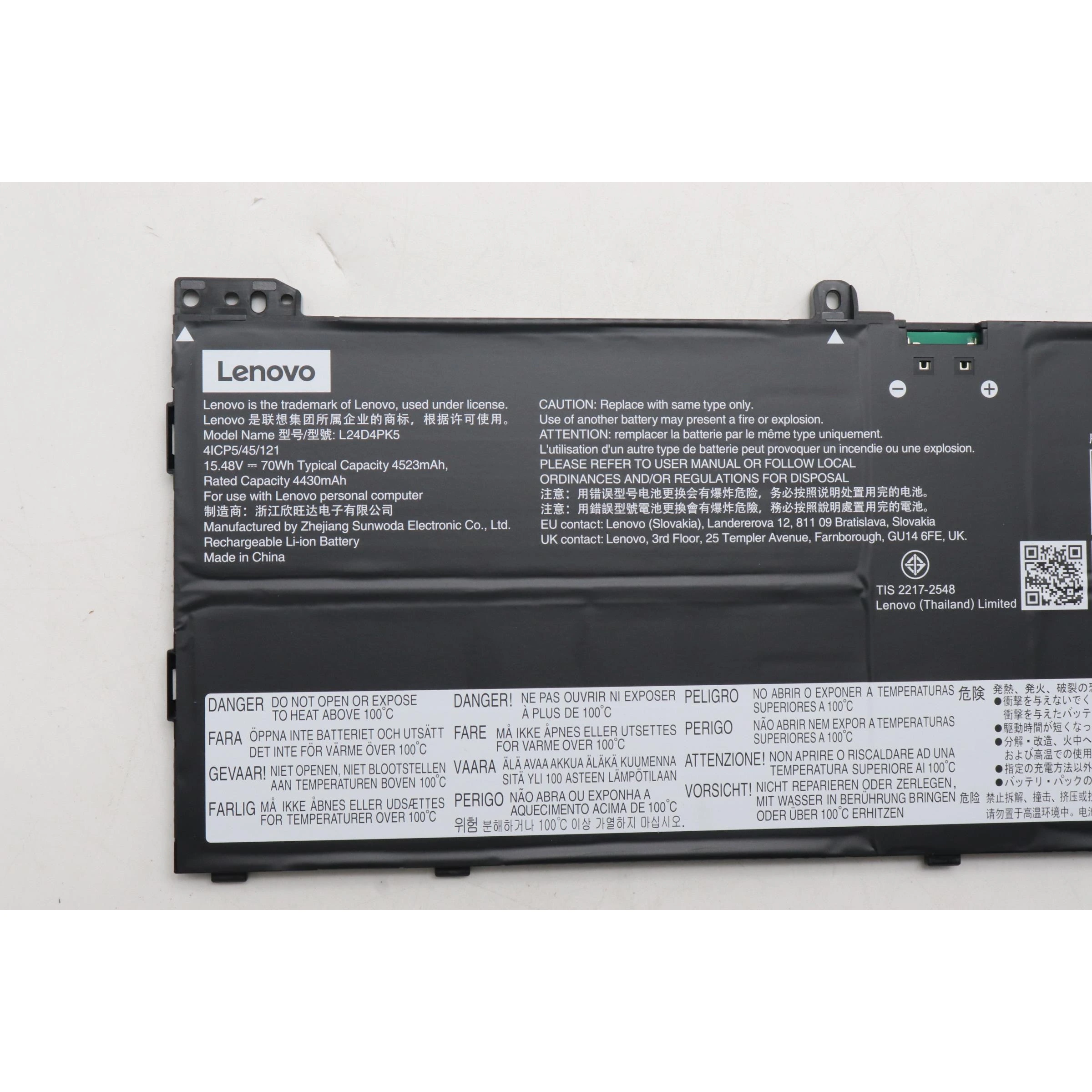 Bateria Lenovo Original L24D4PK5, 70Wh, 15.48V - Imagen 5