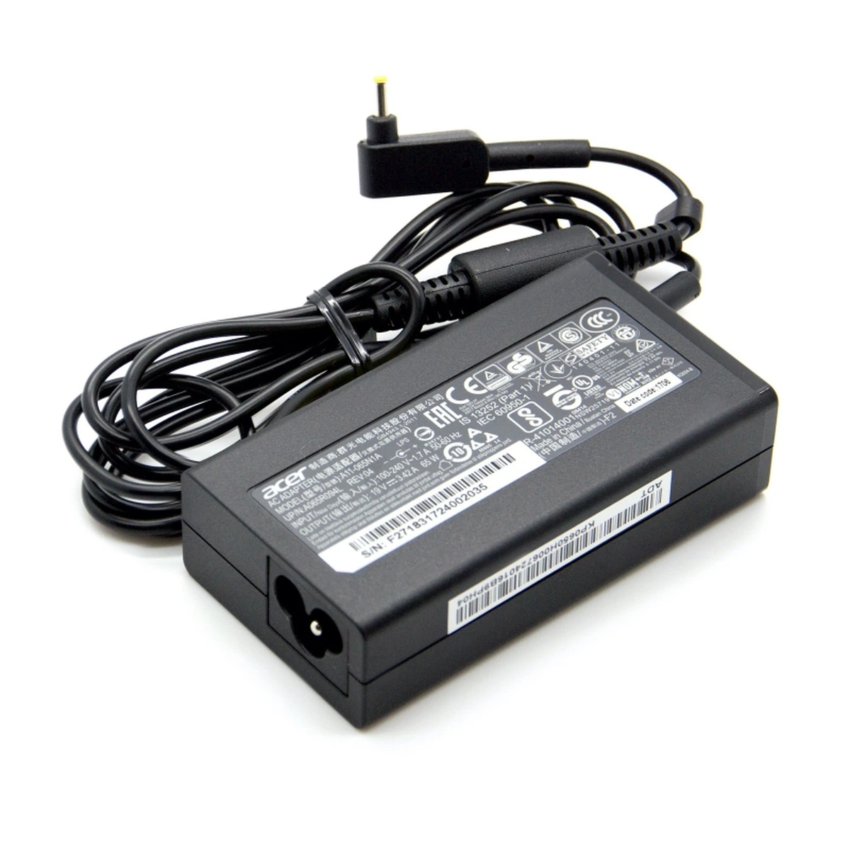 Cargador Acer 65W 3.0 x 1.1mm - 19V - 3.42A - Imagen 2