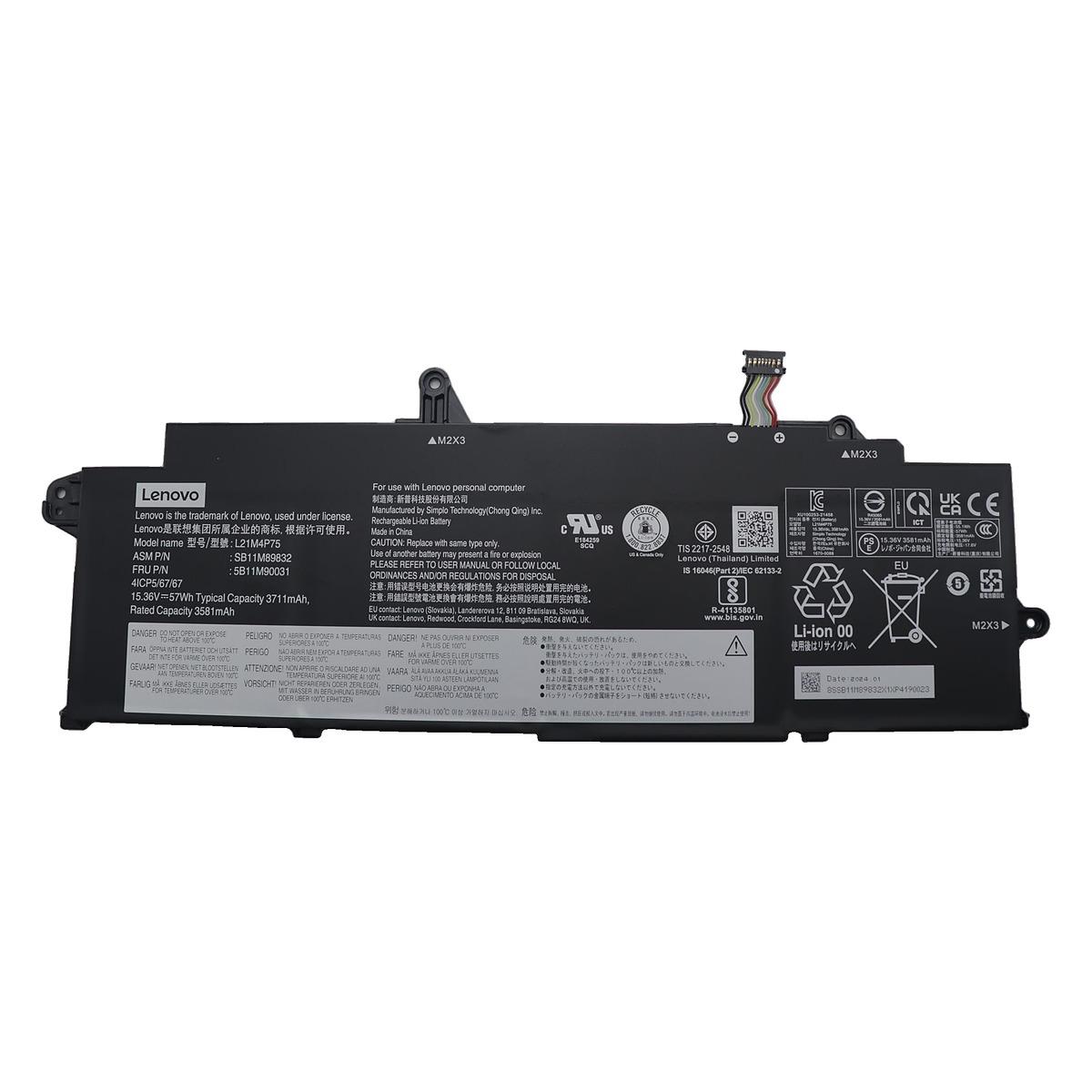 Bateria Lenovo Original L21M4P75, 57Wh, 15.36V