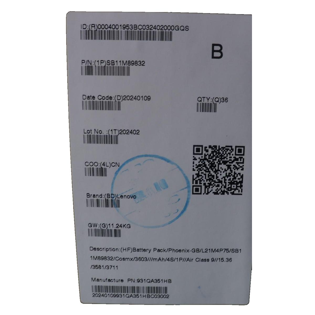 Bateria Lenovo Original L21M4P75, 57Wh, 15.36V - Imagen 3