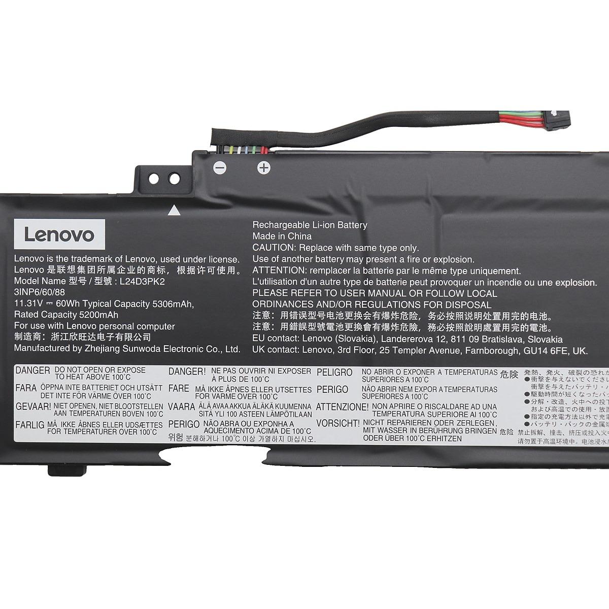 Bateria Lenovo Original L24D3PK2, 60Wh, 11.31V - Imagen 5